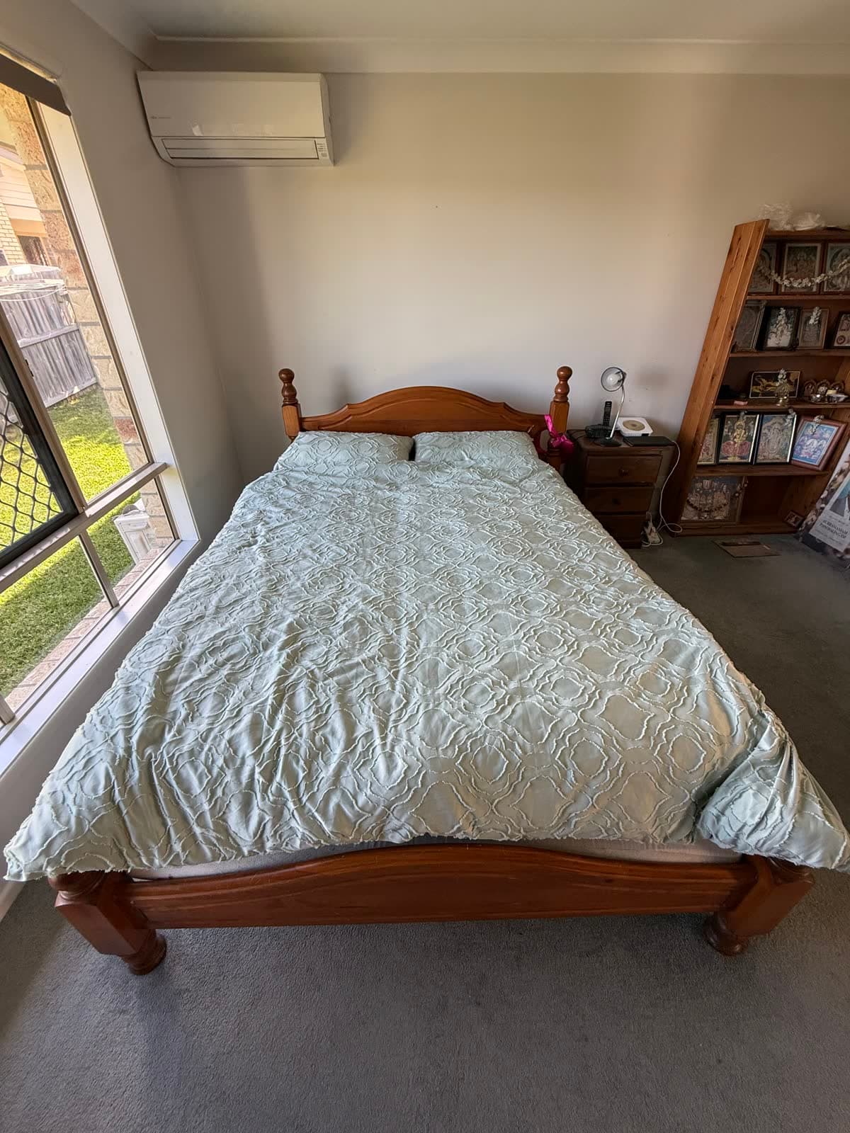 Carved Timber Queen Bed