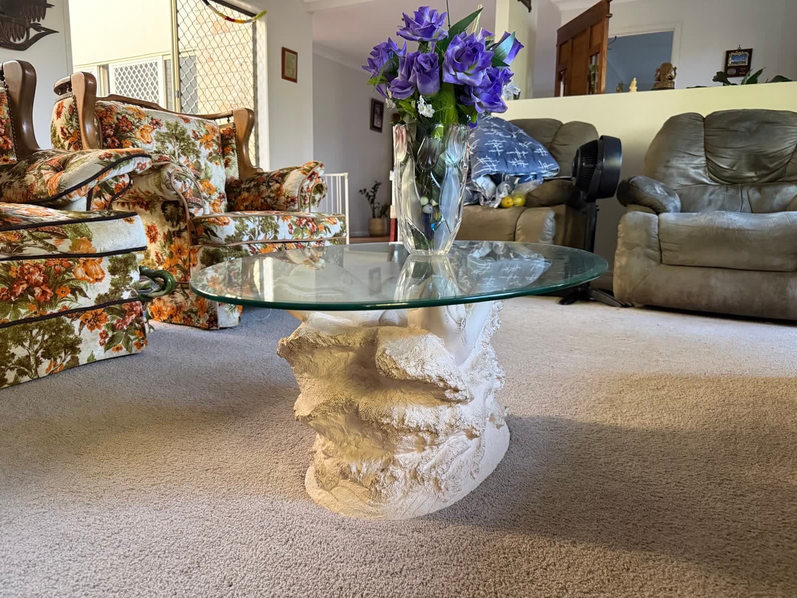 Dolphin Pedestal Coffee Table