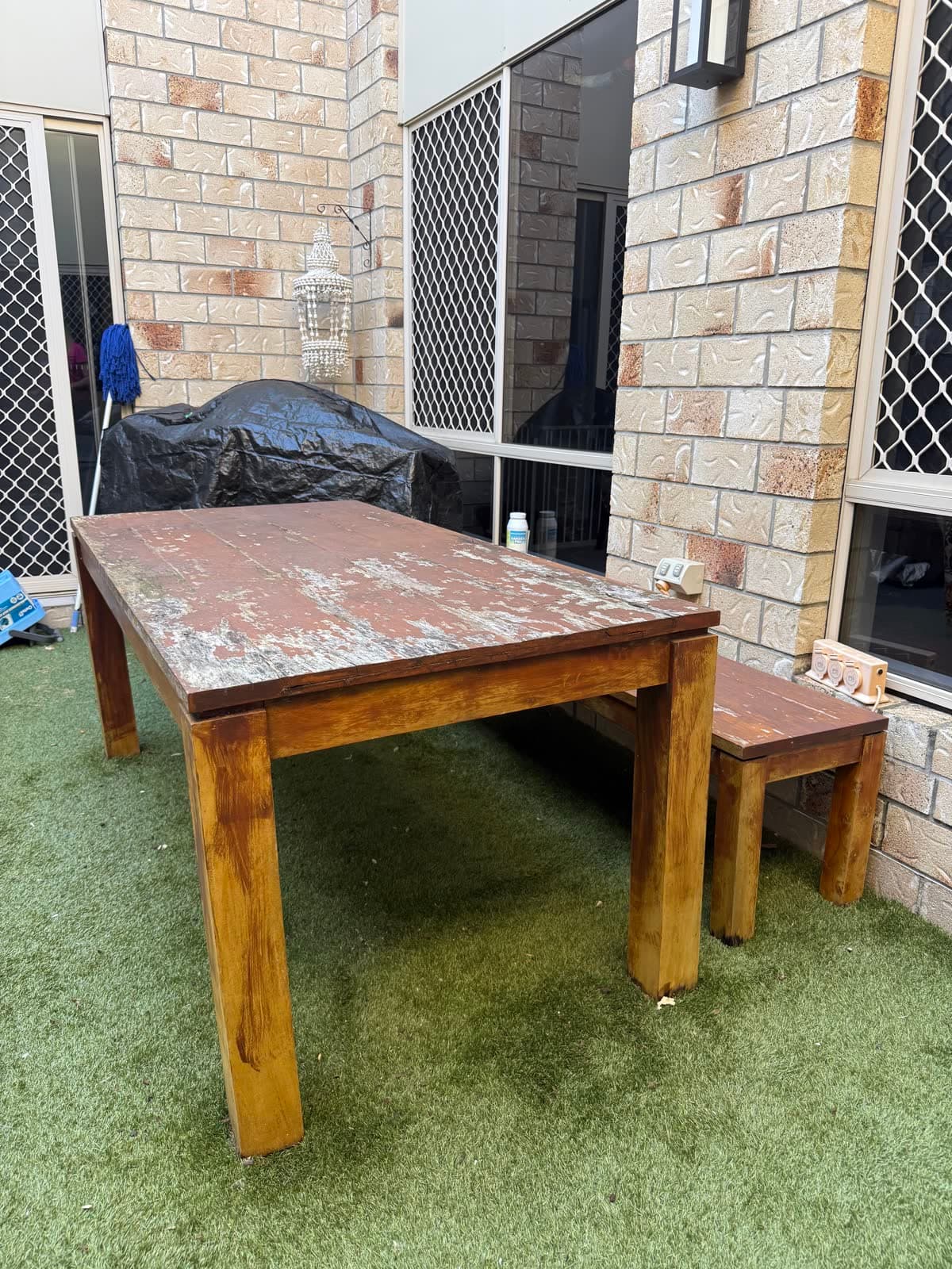 Rustic Solid Timber Outdoor Table photo 2