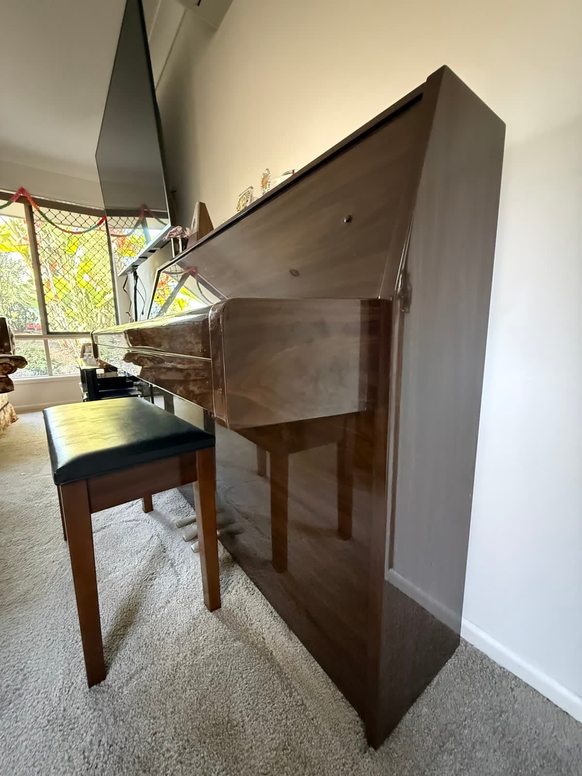 Yamaha Upright Piano and Stool photo 3